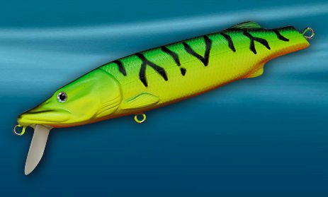 Воблера PIKE 070_сhartreuse_tiger