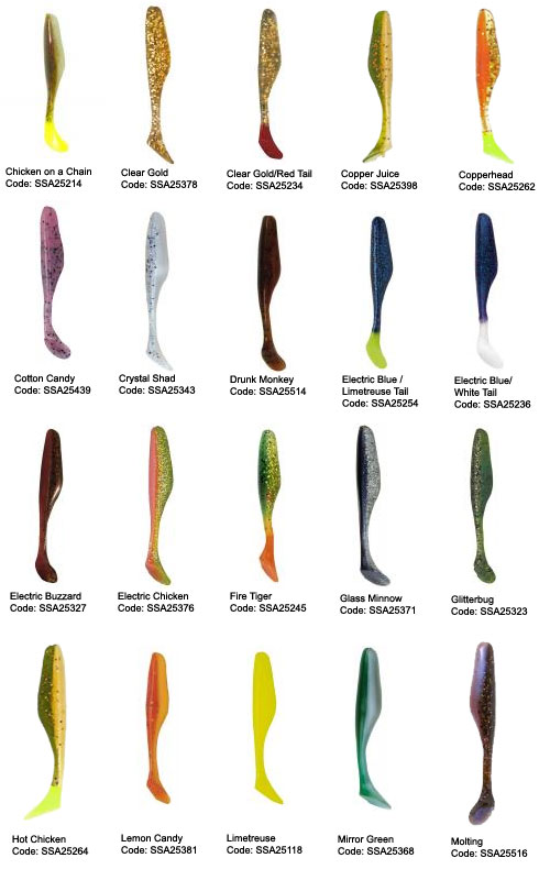 colors Bass Assassin 4-inch Sea Shads
